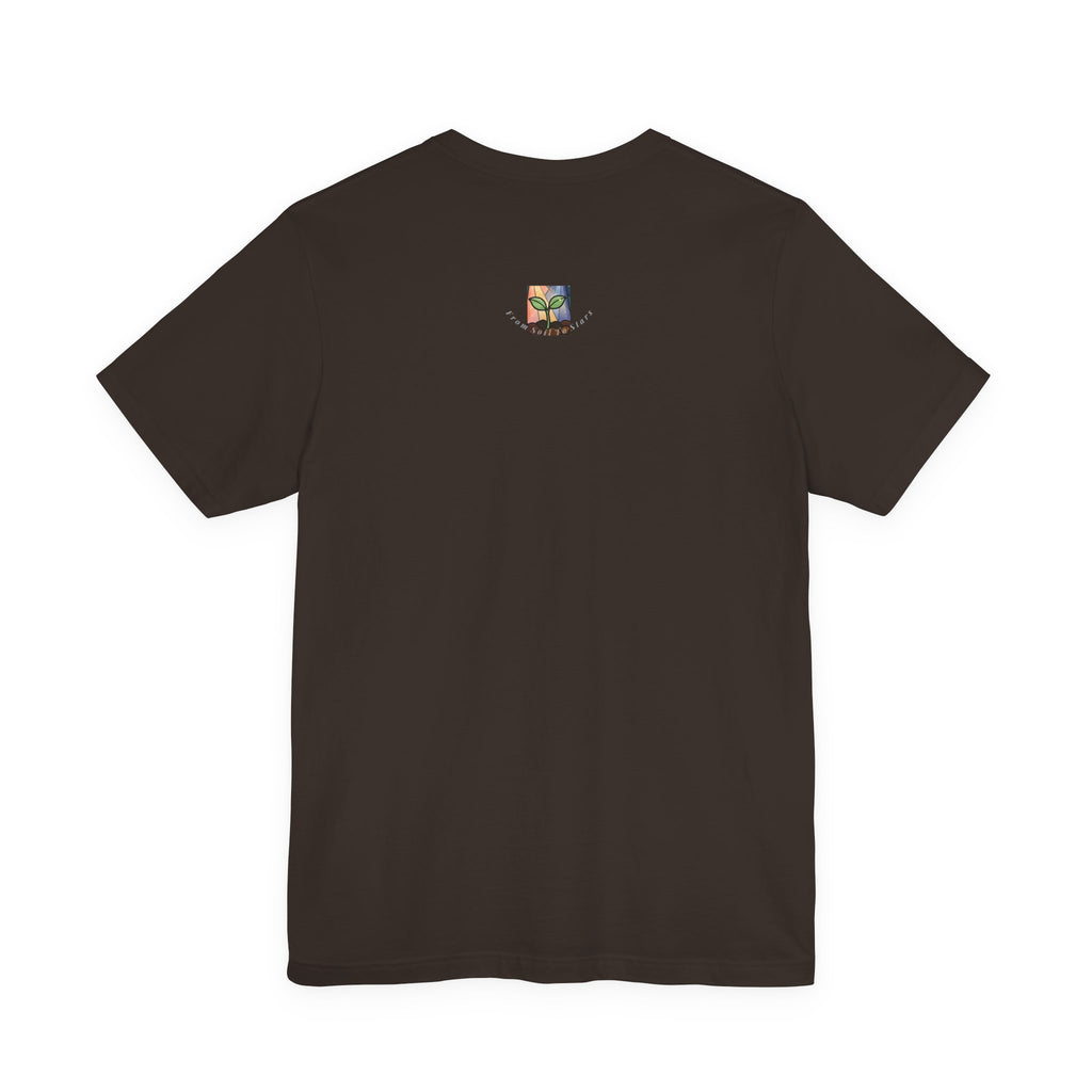 Plant Growth Stained Glass Tee — Sun & Moon Stars Seedling T-Shirt
